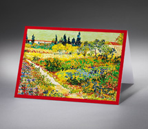 Blühender Garten mit Pfad. Arles 1888.